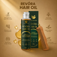 Revora Hair Repair Oil + Wooden Comb